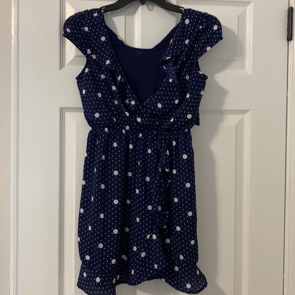 Girls Navy & White Dress Size 12. Beautiful. Excellent condition.